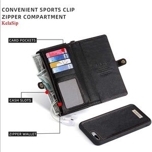 iPhone 8plus/7plus Faux Leather wallet & Case